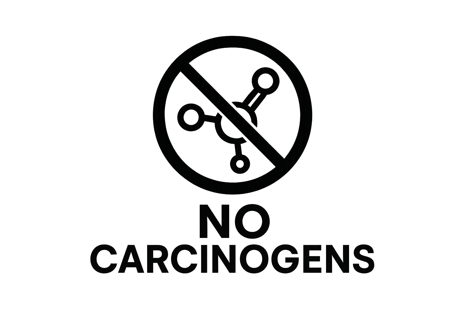 Black no carcinogens logo
