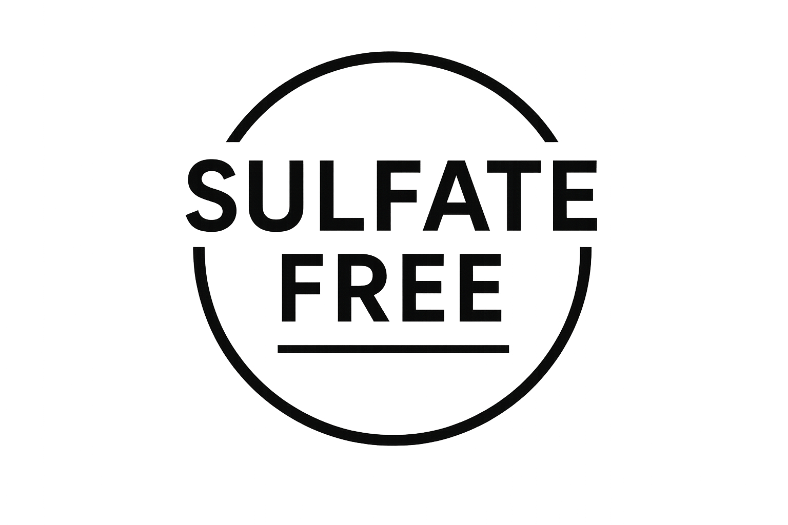 Black sulfate free logo